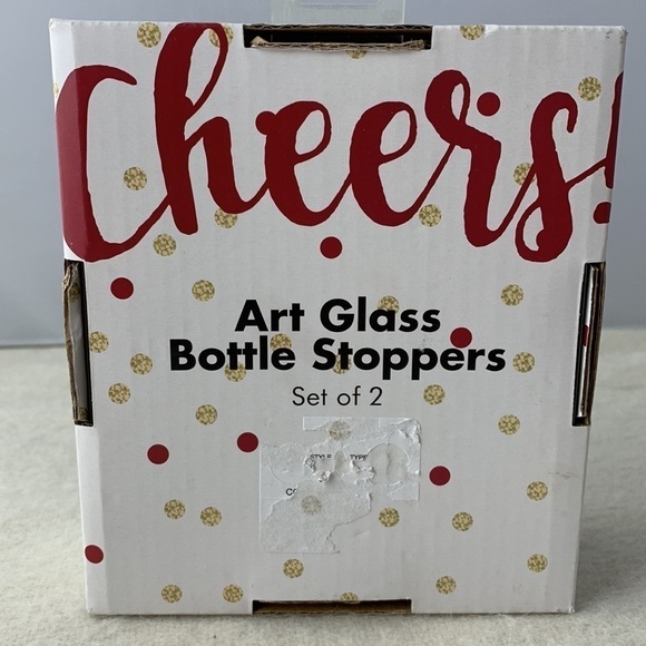 Boston Warehouse Art Glass Bottle Stoppers handmade dog and Christmas tree - Picture 4 of 4